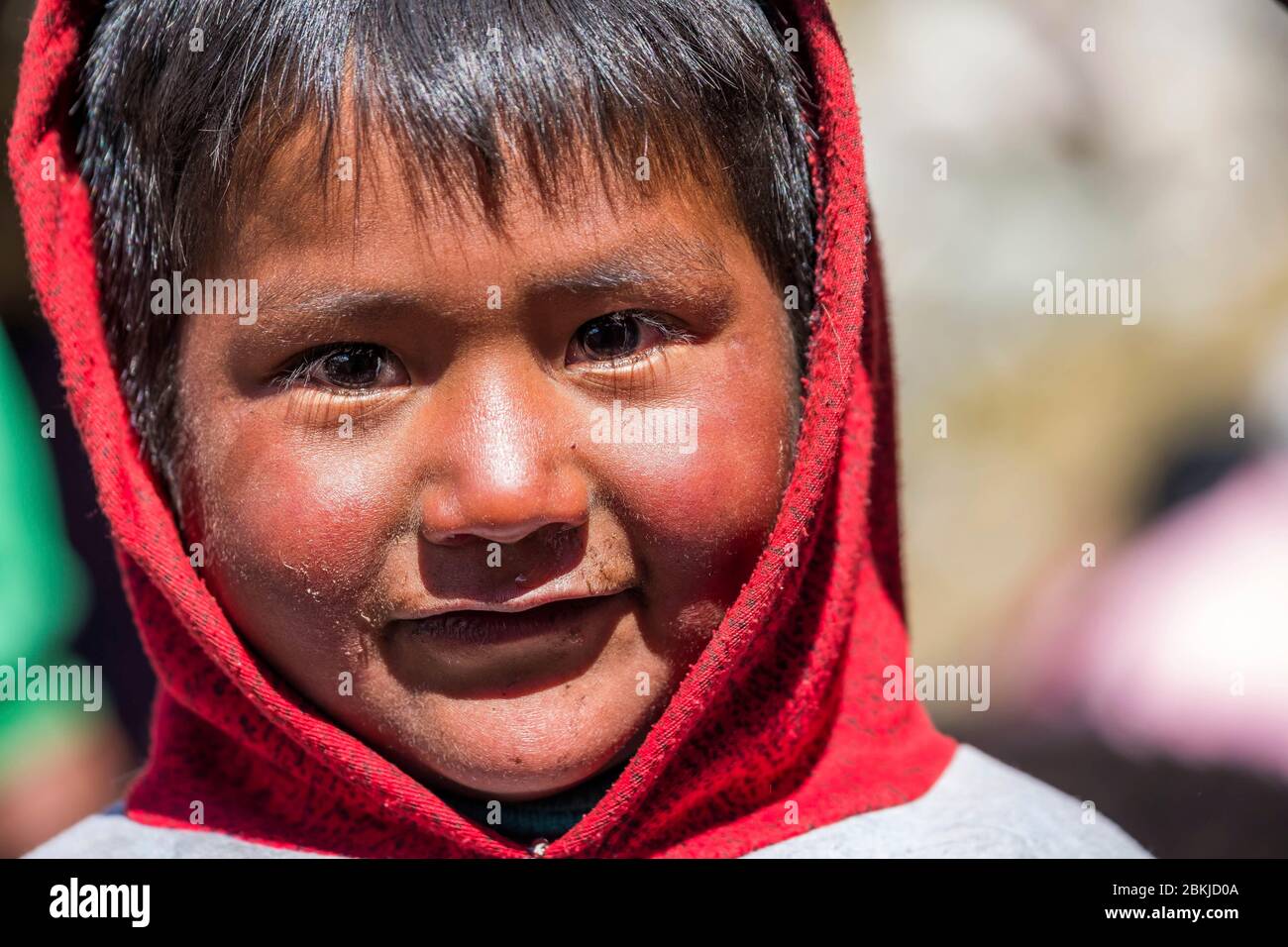 Perù, Cusco, Mahuayani, Cordillera de Sinakara, comunità indigena Q'ero, clan Quiko Foto Stock