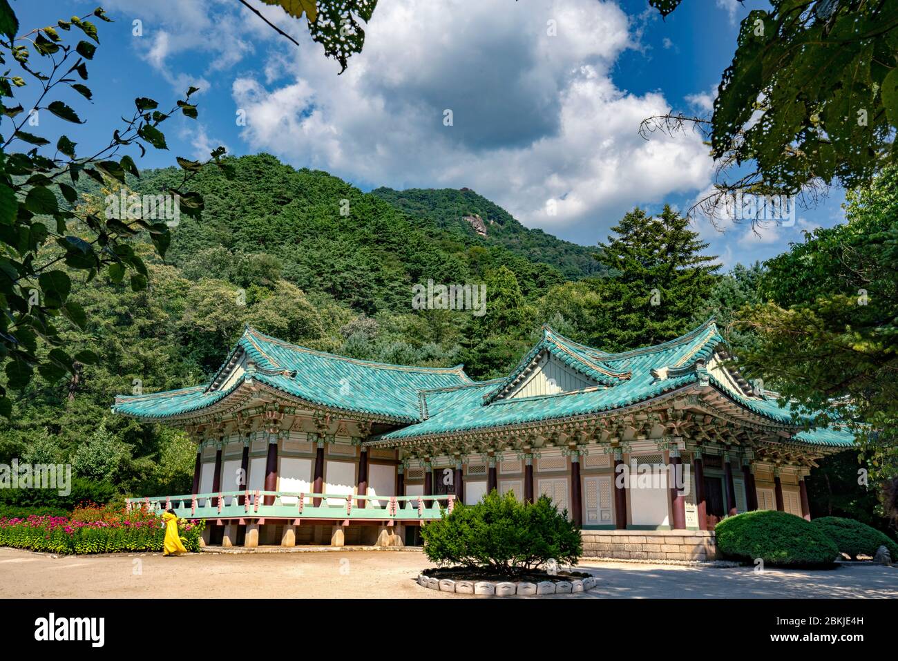 Corea del Nord, distretto di Hyang San, tempio bouddhist di Pohion Foto Stock