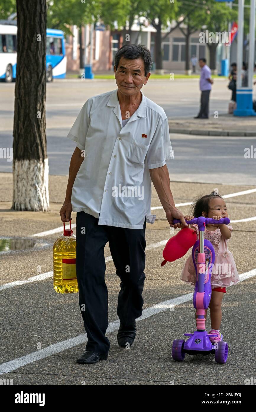 Corea del Nord, Pyongyang, vita quotidiana Foto Stock