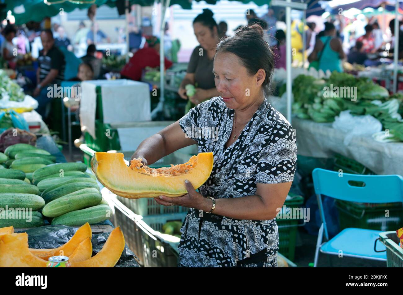 Francia, Guiana, Saint-Laurent du Maroni, mercato di Hmong Foto Stock