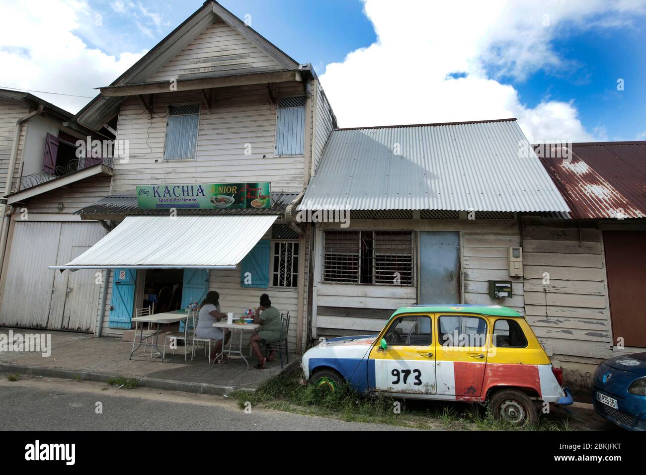 Francia, Guiana, Saint-Laurent du Maroni, ristorante Hmong Foto Stock