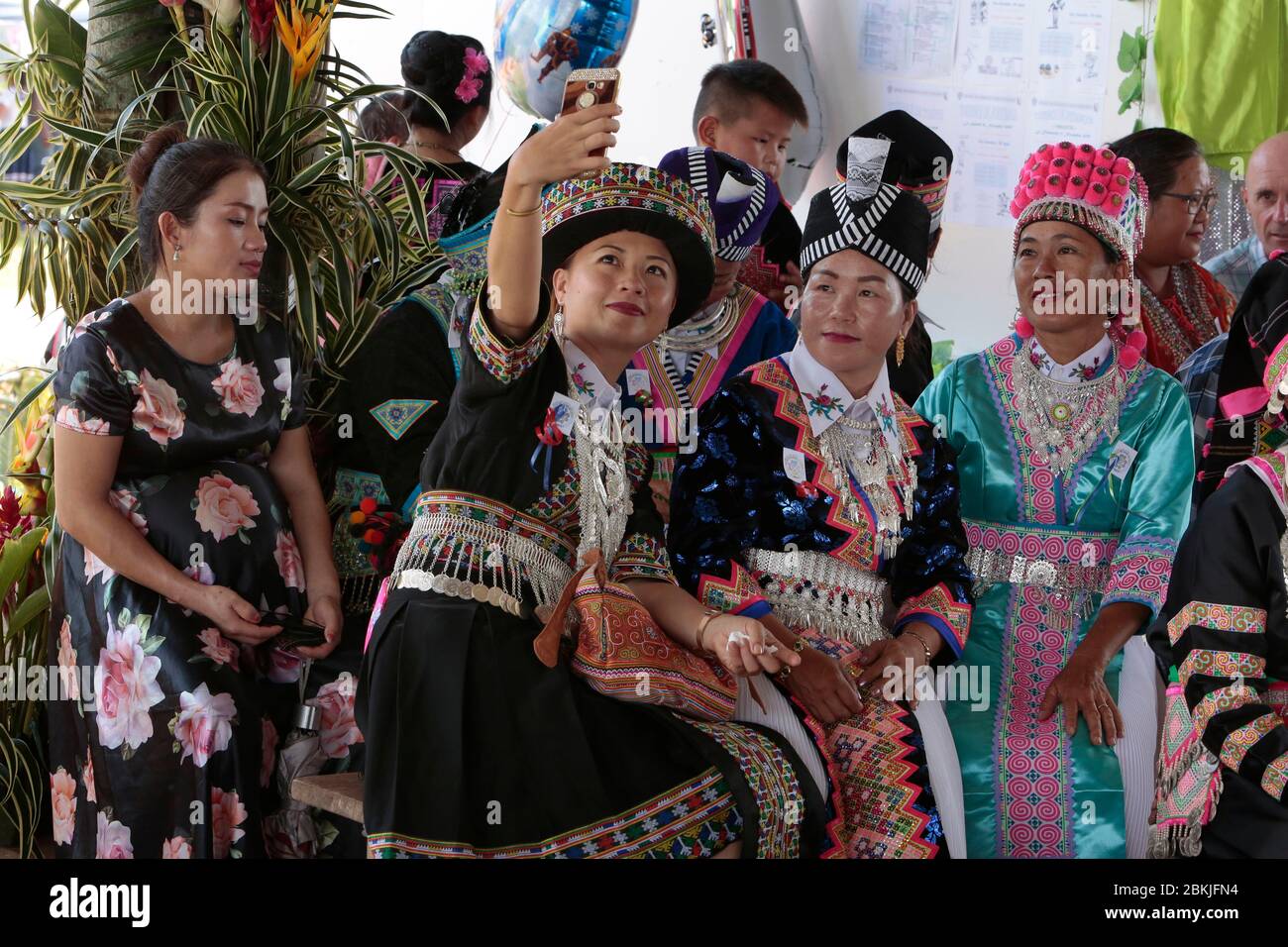 Francia, Guiana, cacao, Hmong Capodanno Foto Stock