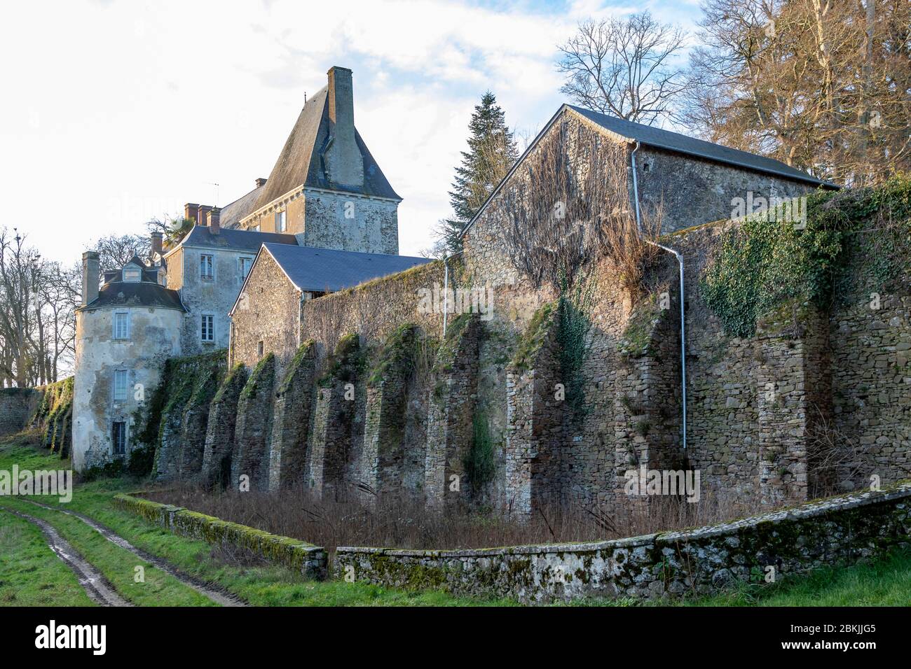 Francia, Pays de la Loire, Sarthe , Rouesse Vasse, Castel di Vasse Foto Stock