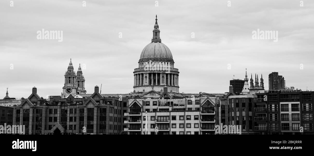 St Pauls in monocromia Foto Stock
