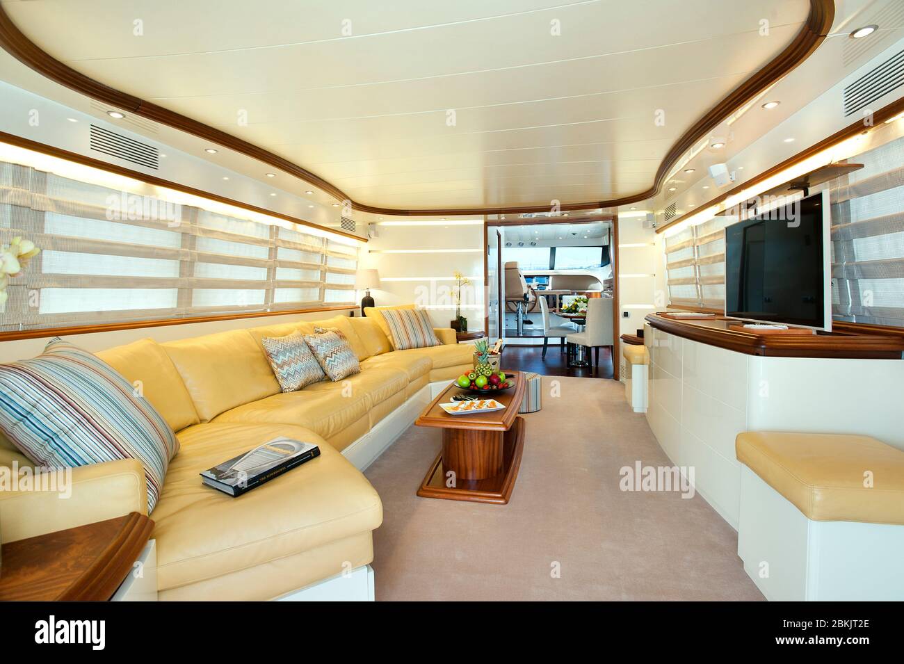 Interni di yacht di lusso immagini e fotografie stock ad alta
