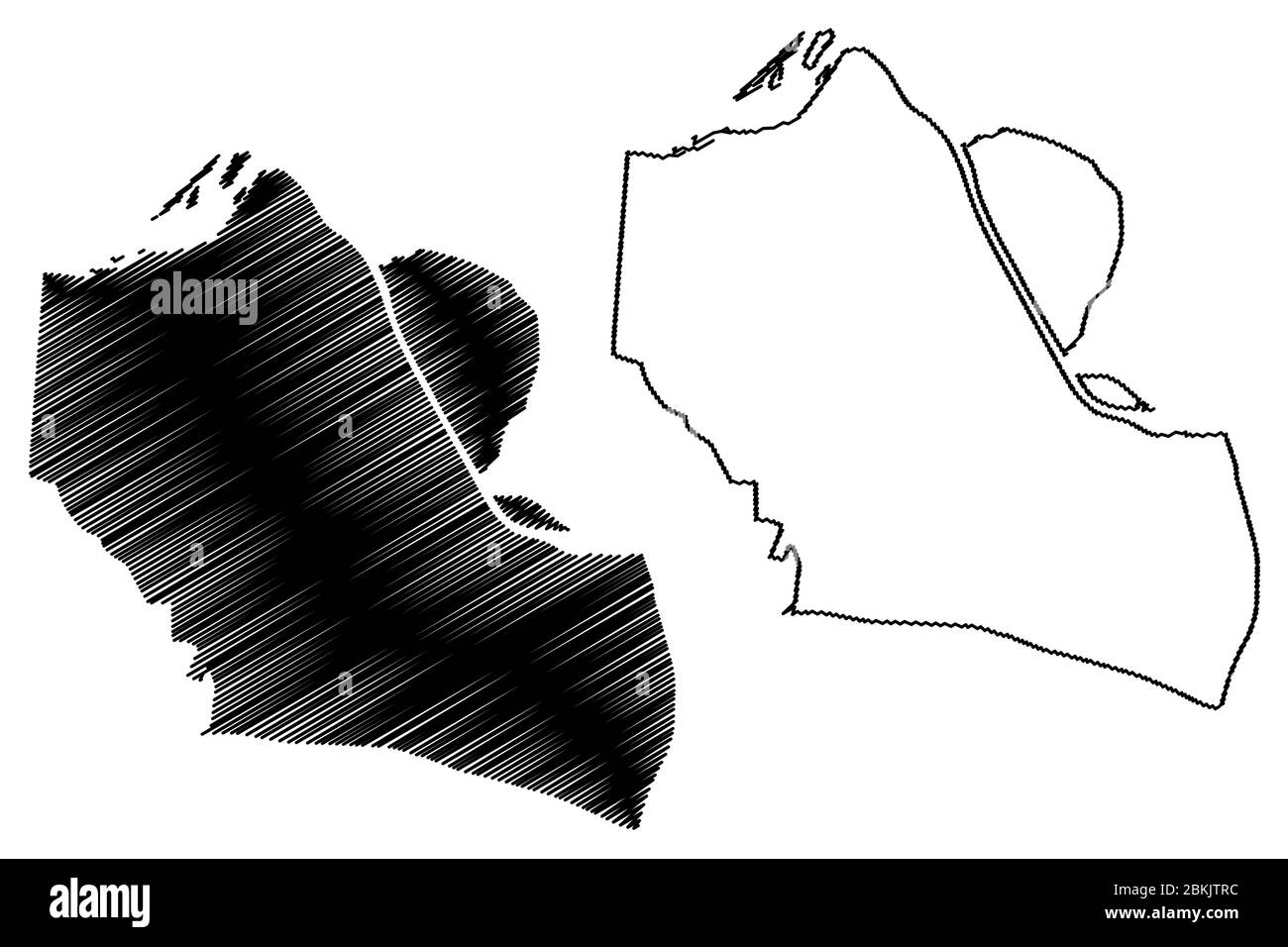 Villeurbanne City (Repubblica francese, Francia) mappa vettore illustrazione, abbribbling schizzo Città di Villeurbanne mappa Illustrazione Vettoriale