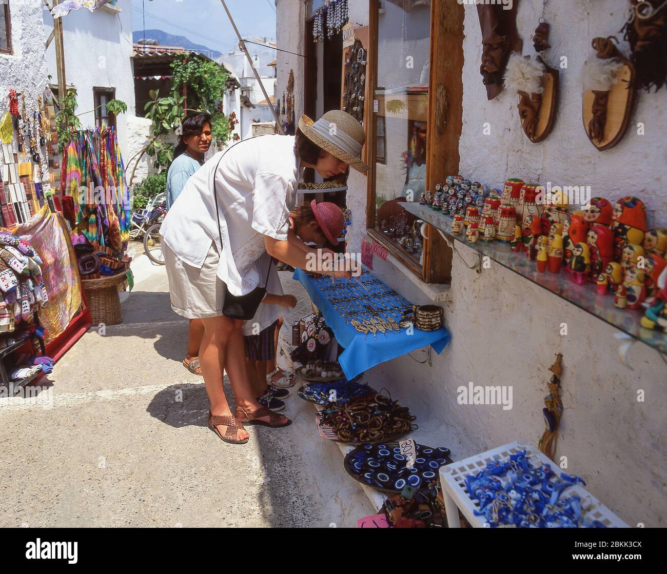 Negozio di souvenir, Marmaris, provincia di Mulga, Repubblica di Turchia Foto Stock