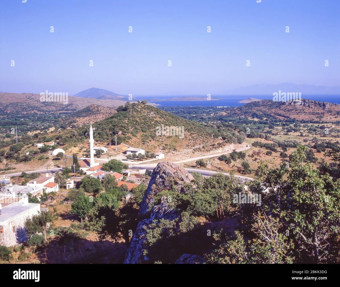 Vista della città e della campagna Yashi, Provincia di Antalya, Repubblica di Turchia Foto Stock