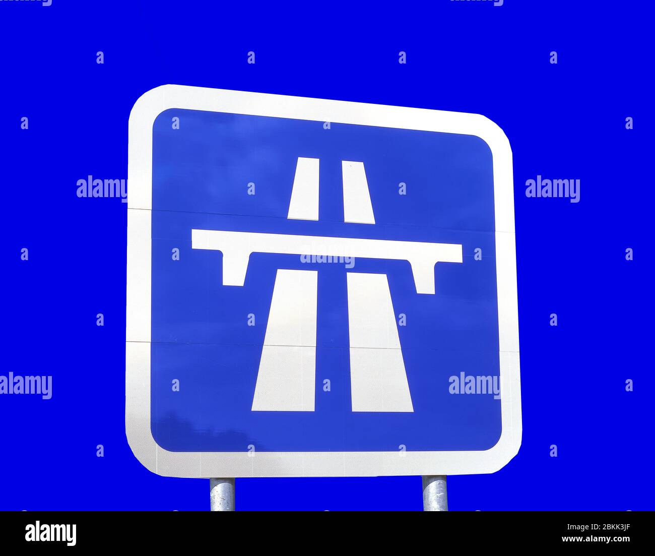 Cartello d'ingresso dell'autostrada, Hampshire, Inghilterra, Regno Unito Foto Stock