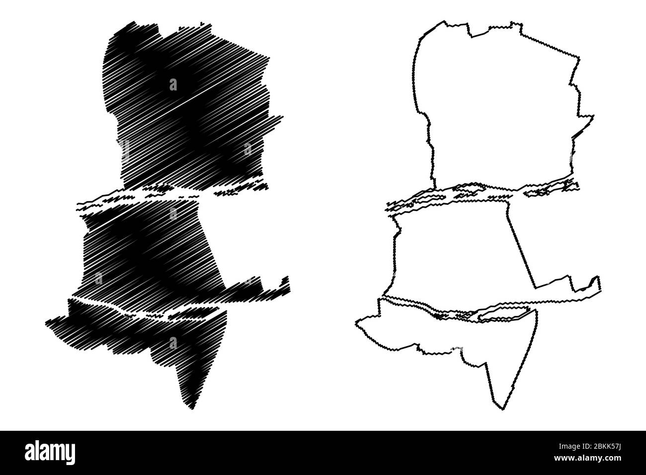 Tours City (Repubblica francese, Francia) mappa vettore illustrazione, abbozzare schizzo Città di Tours mappa Illustrazione Vettoriale