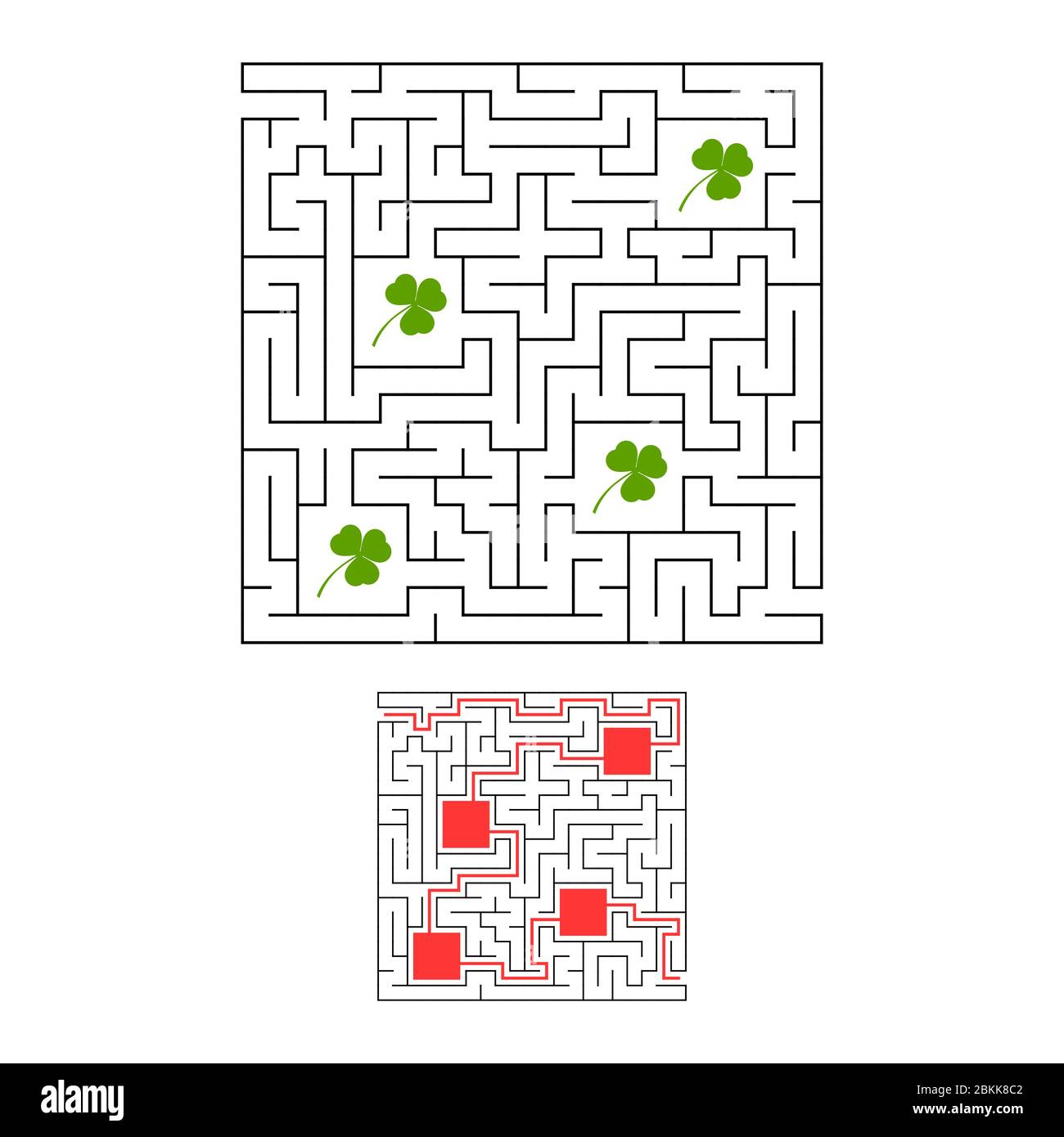 Labirinto astuto. Gioco educativo per bambini. Puzzle per bambini. Encoma labirinto. Trovare il percorso giusto. Illustrazione vettoriale. Illustrazione Vettoriale