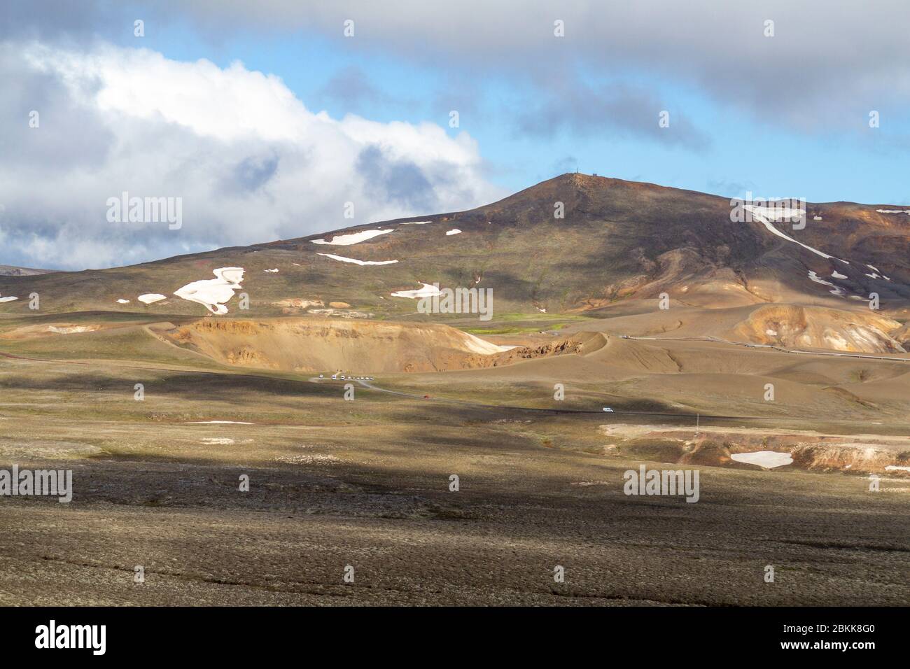 Nella zona vulcanica di Krafla vicino a Mývatn, Islanda. Foto Stock