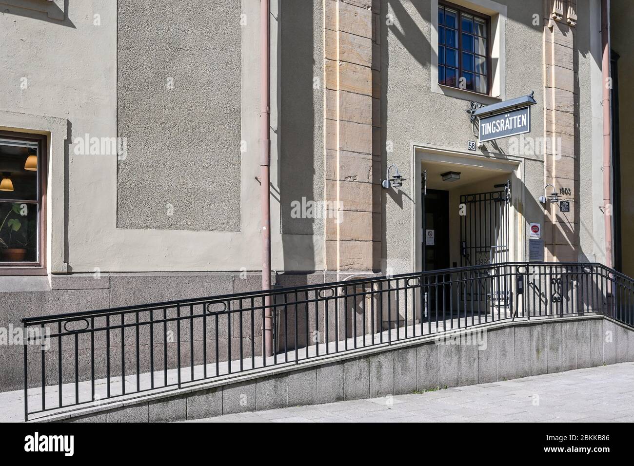 La corte districa di Norrköping Svezia. In Svezia ci sono 48 tribunali distrettuali, 6 tribunali d'appello e una Corte Suprema. Foto Stock