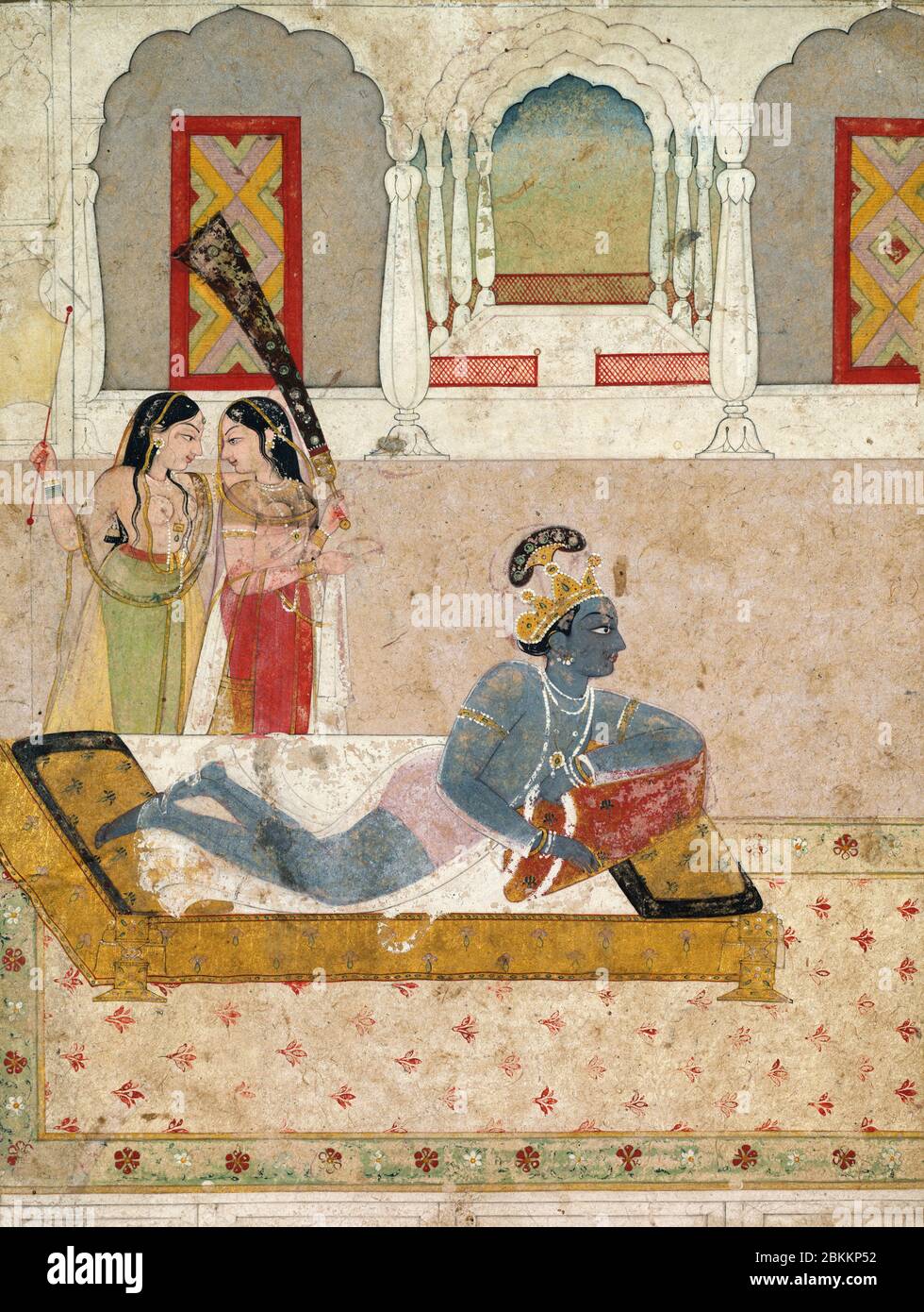 Krishna Awaiting Radha, circa 1750 Foto Stock