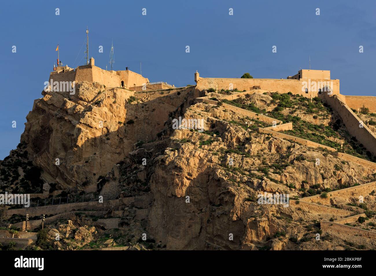 Castello di Santa Barbara, Alicante, Spagna, Europa Foto Stock