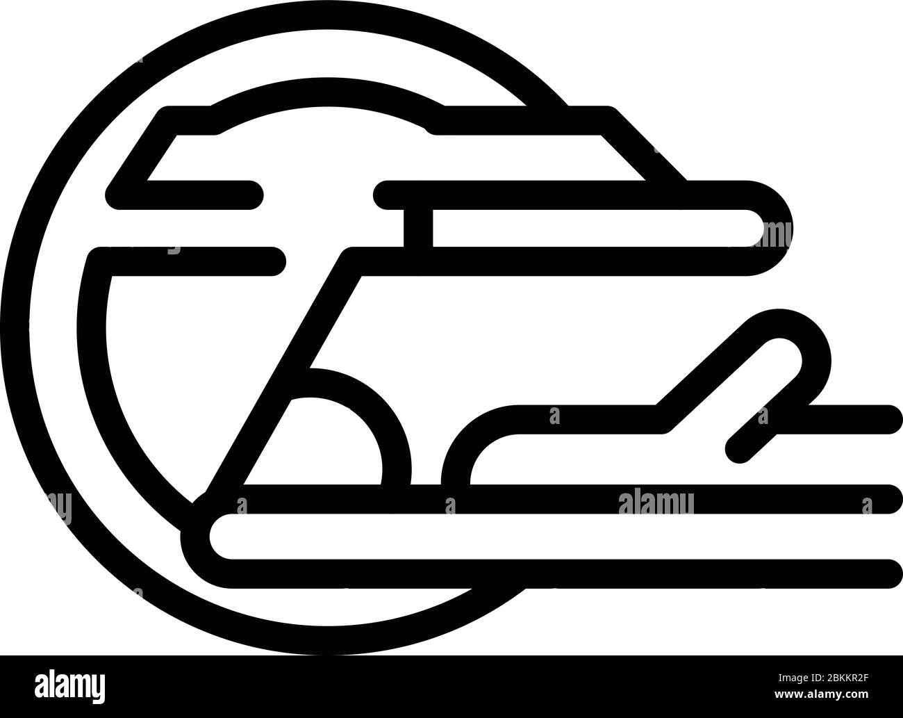 Esaminare il corpo di un'icona uomo, stile contorno Illustrazione Vettoriale