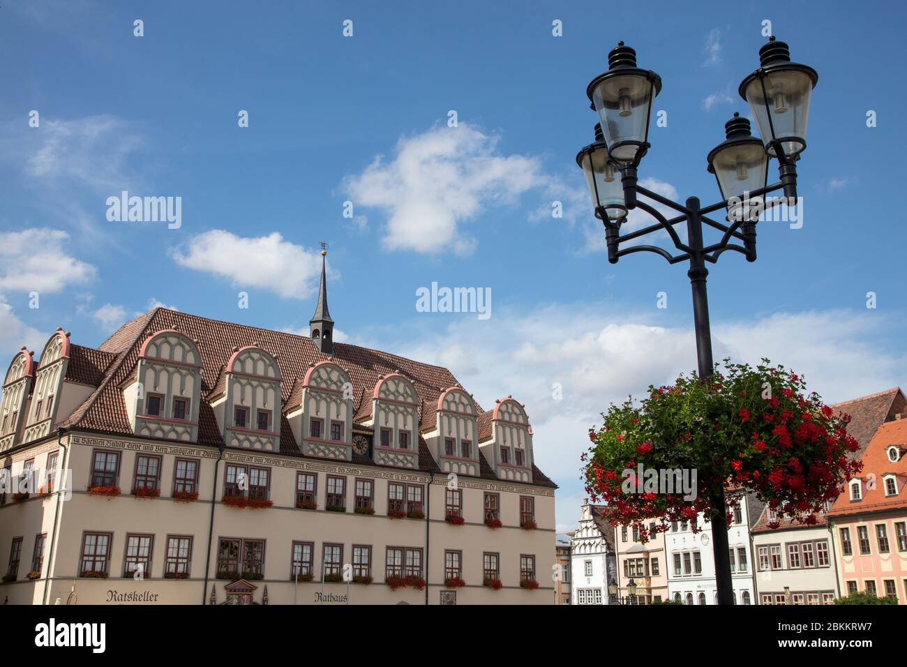 La piazza del mercato di Naumburg, Germania Foto Stock