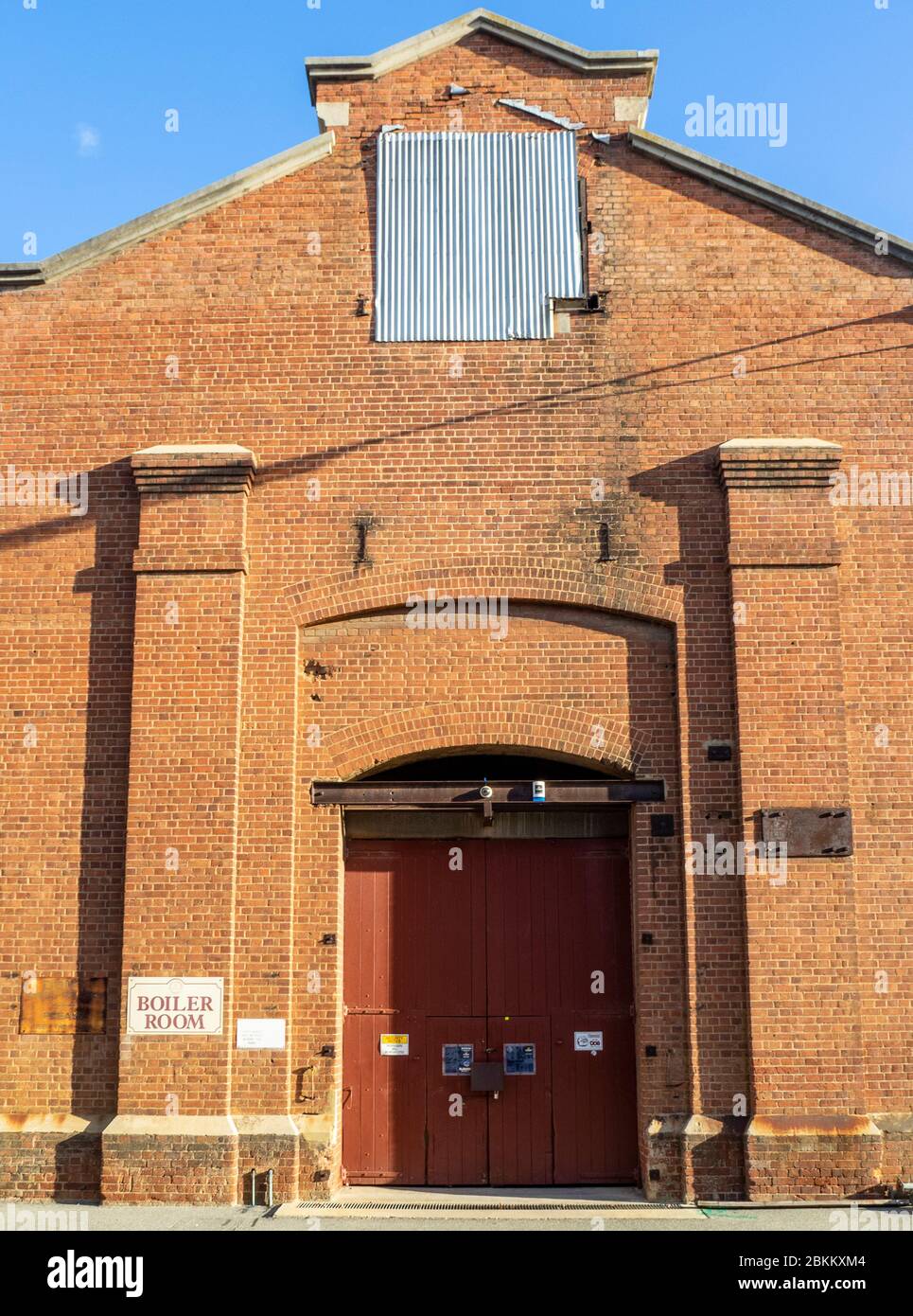 Edificio in mattoni rossi Power House presso l'ex Midland Railway Workshops Midland Perth Australia Occidentale Foto Stock