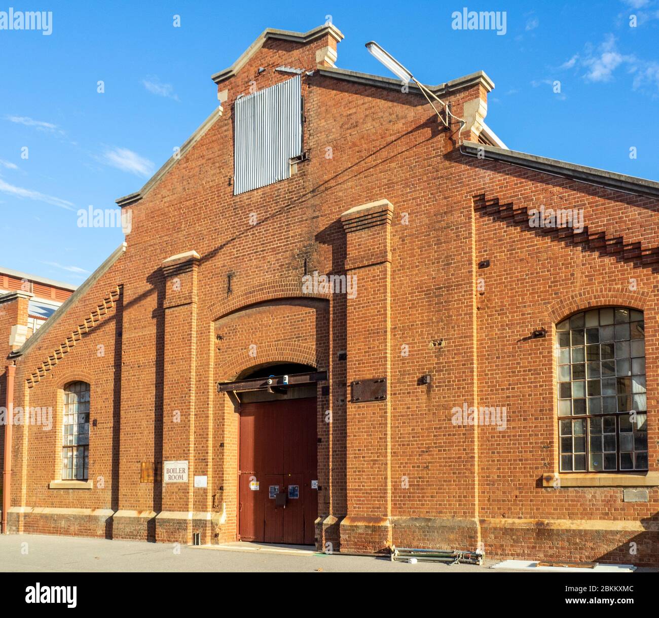 Edificio in mattoni rossi Power House presso l'ex Midland Railway Workshops Midland Perth Australia Occidentale Foto Stock