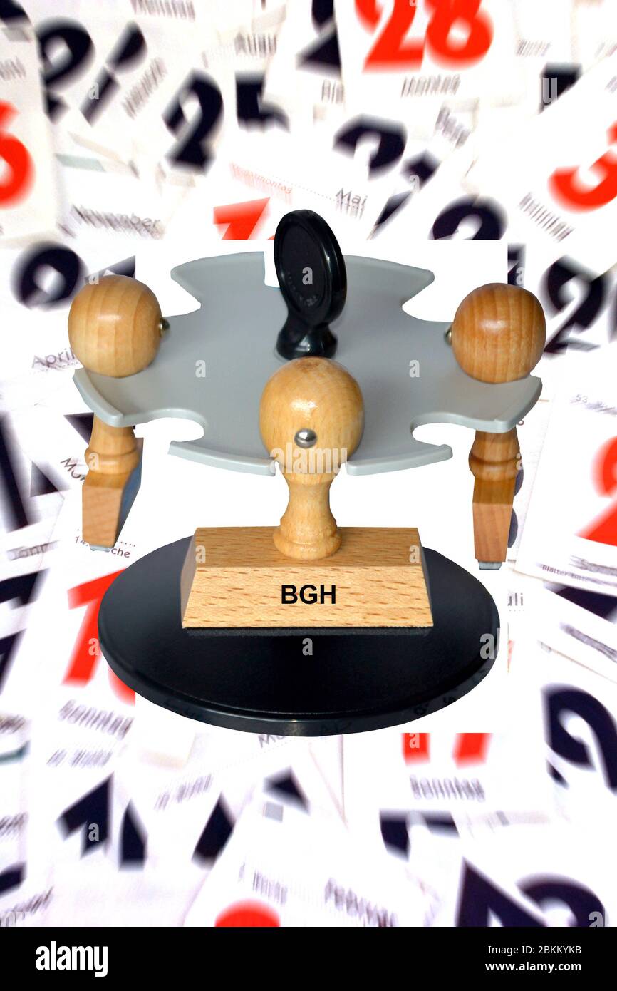 Stempel mit der Aufschrift: BGH, Bundesgerichtshof Foto Stock