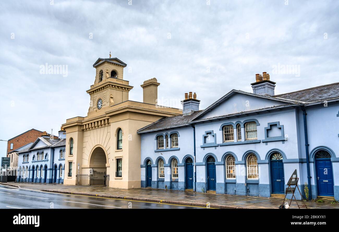 Architettura tradizionale a Nottingham, East Midlands, Regno Unito Foto Stock
