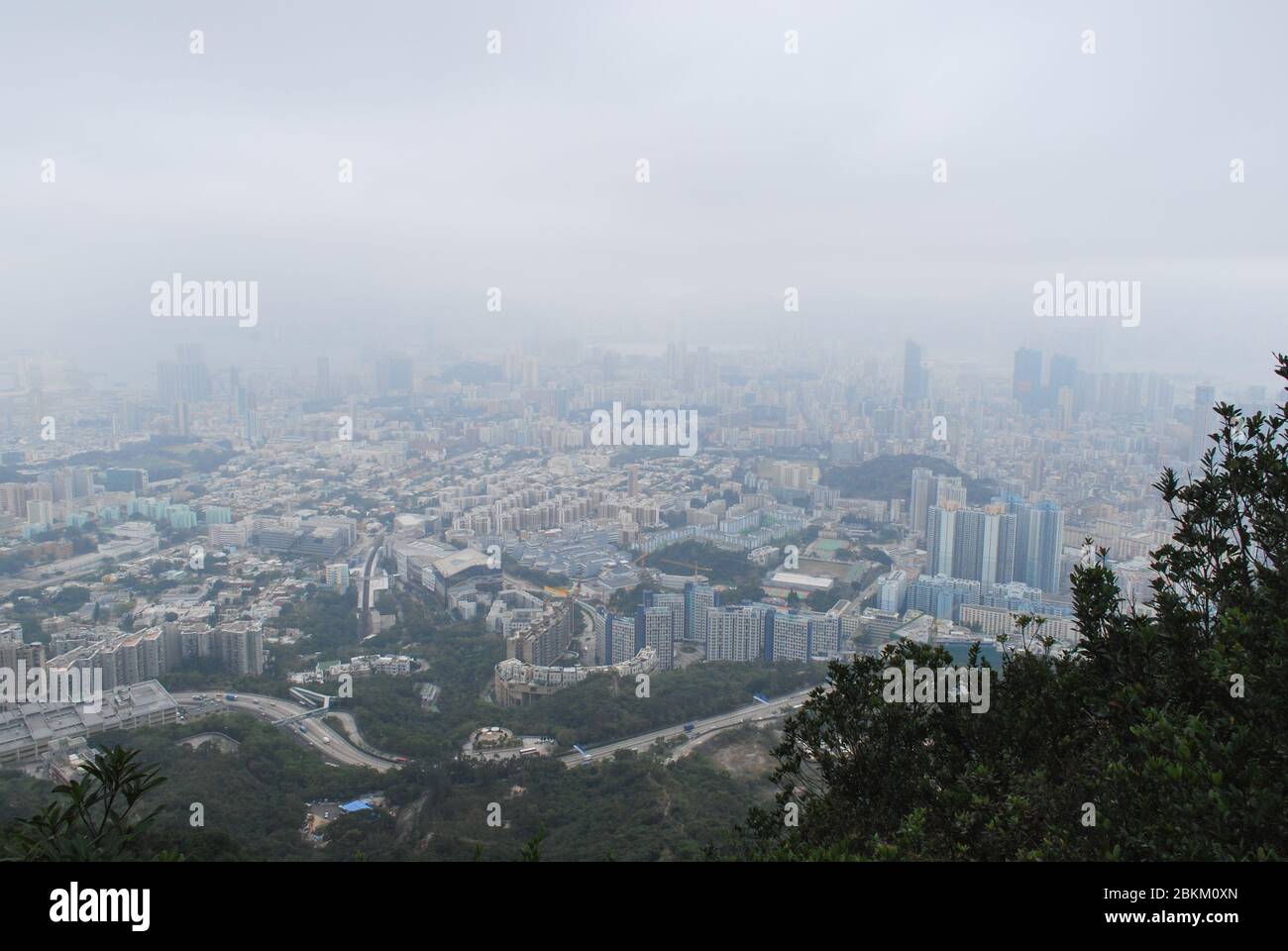 Urbanistica alta crescita blocchi di appartamenti Mansion Blocks Appartamenti calcestruzzo ad alta densità nuovi territori Hong Kong Foto Stock