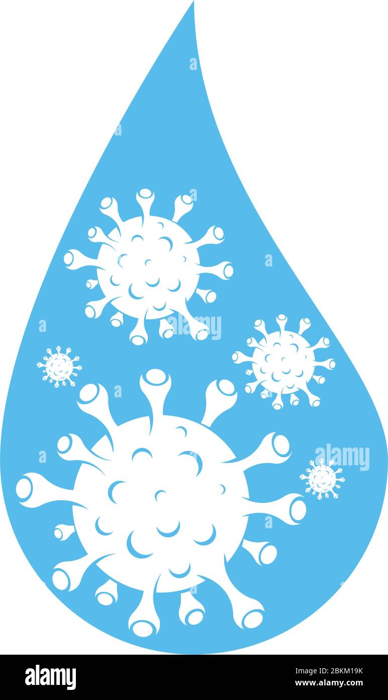 disegno di modello di icona di illustrazione vettoriale di corona Virus Illustrazione Vettoriale