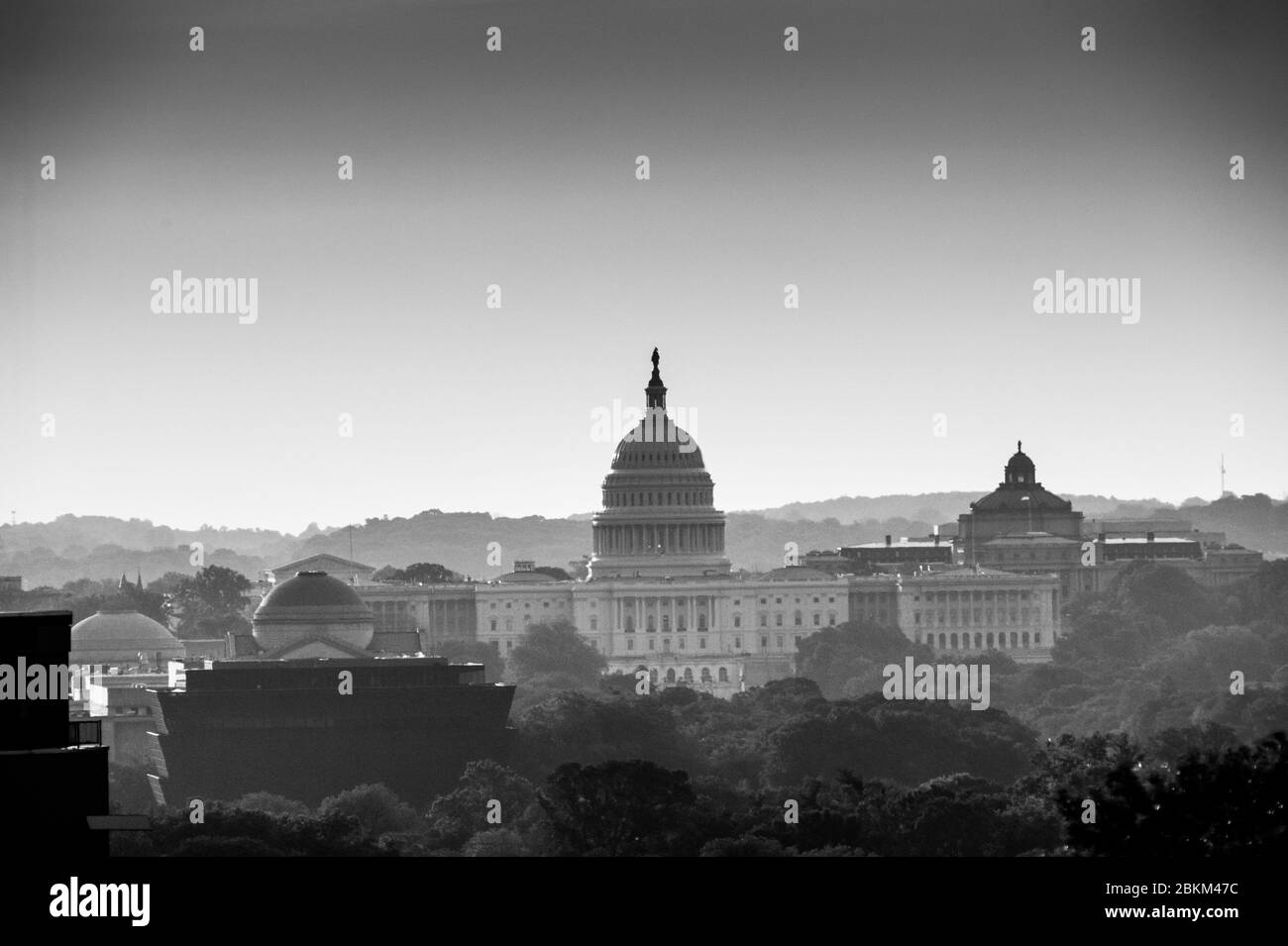 National Mall, Capitol, Lincoln Memorial, Washington Monument Washington DC Foto Stock