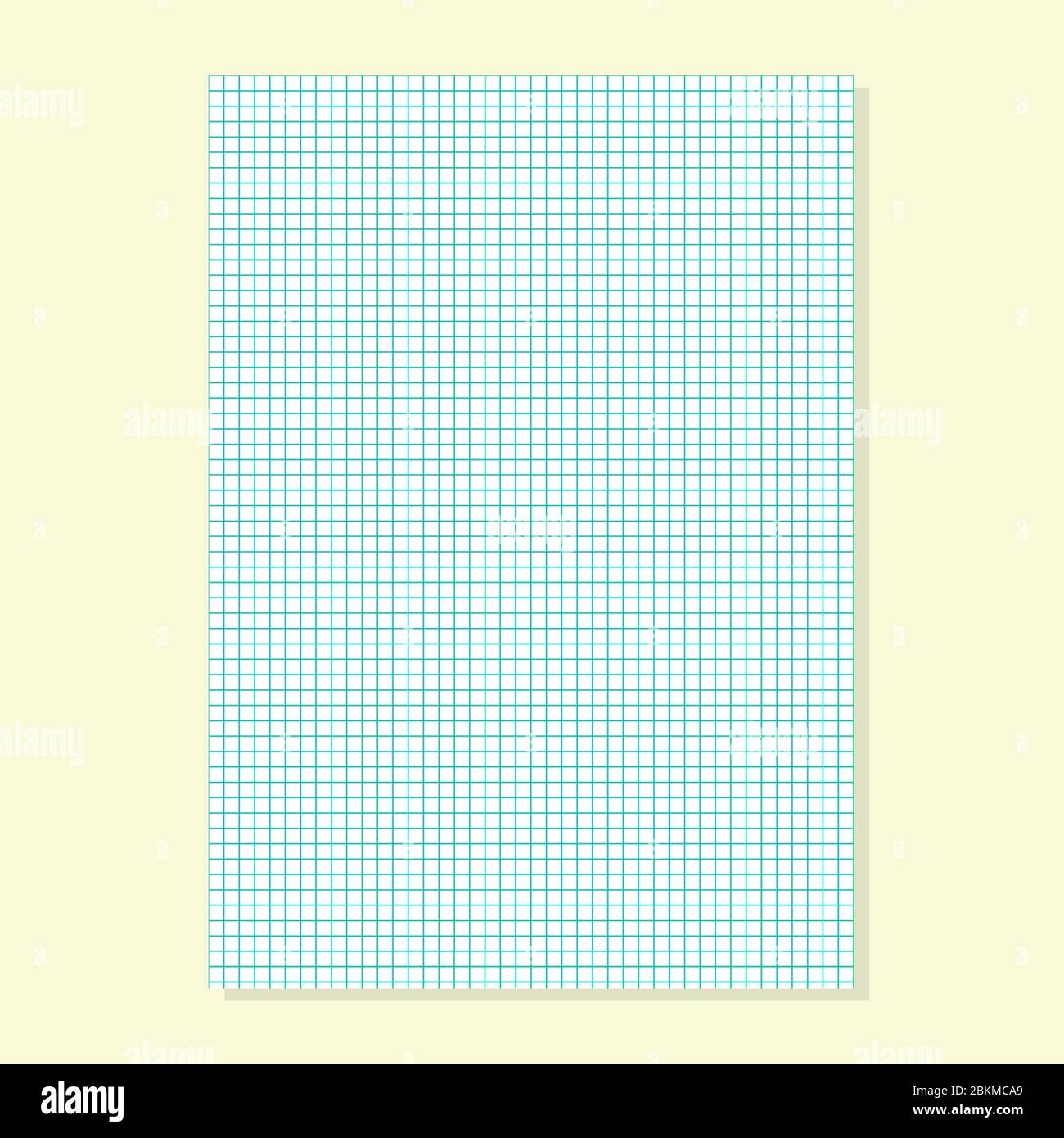 foglio nella scatola. Il passo della linea è di 5 millimetri. Formato A4 reale. Illustrazione Vettoriale