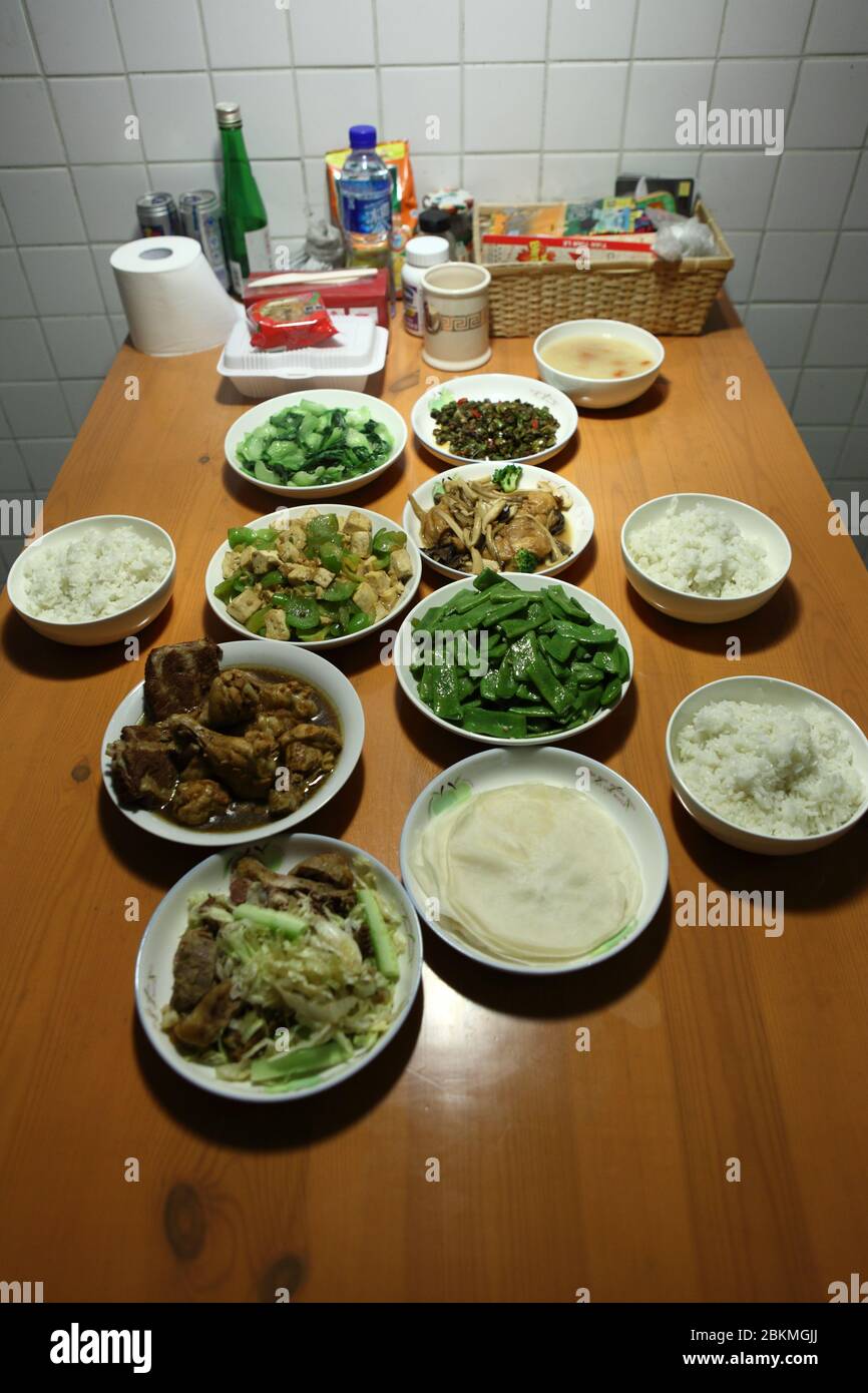 Delizioso pasto casalingo cinese Foto Stock