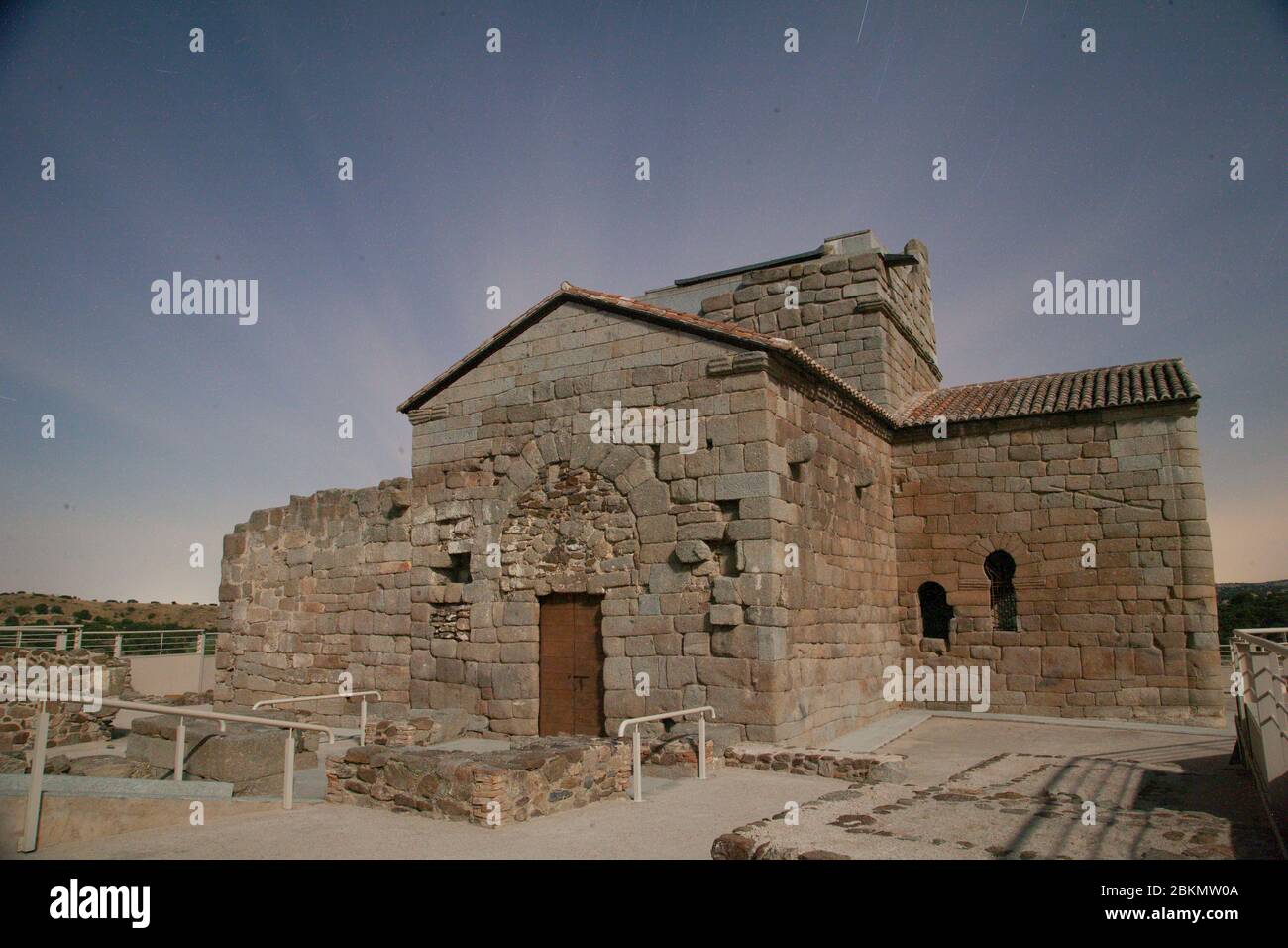 Esterno della chiesa visigotica di Santa Maria de Melque, Toledo Foto Stock