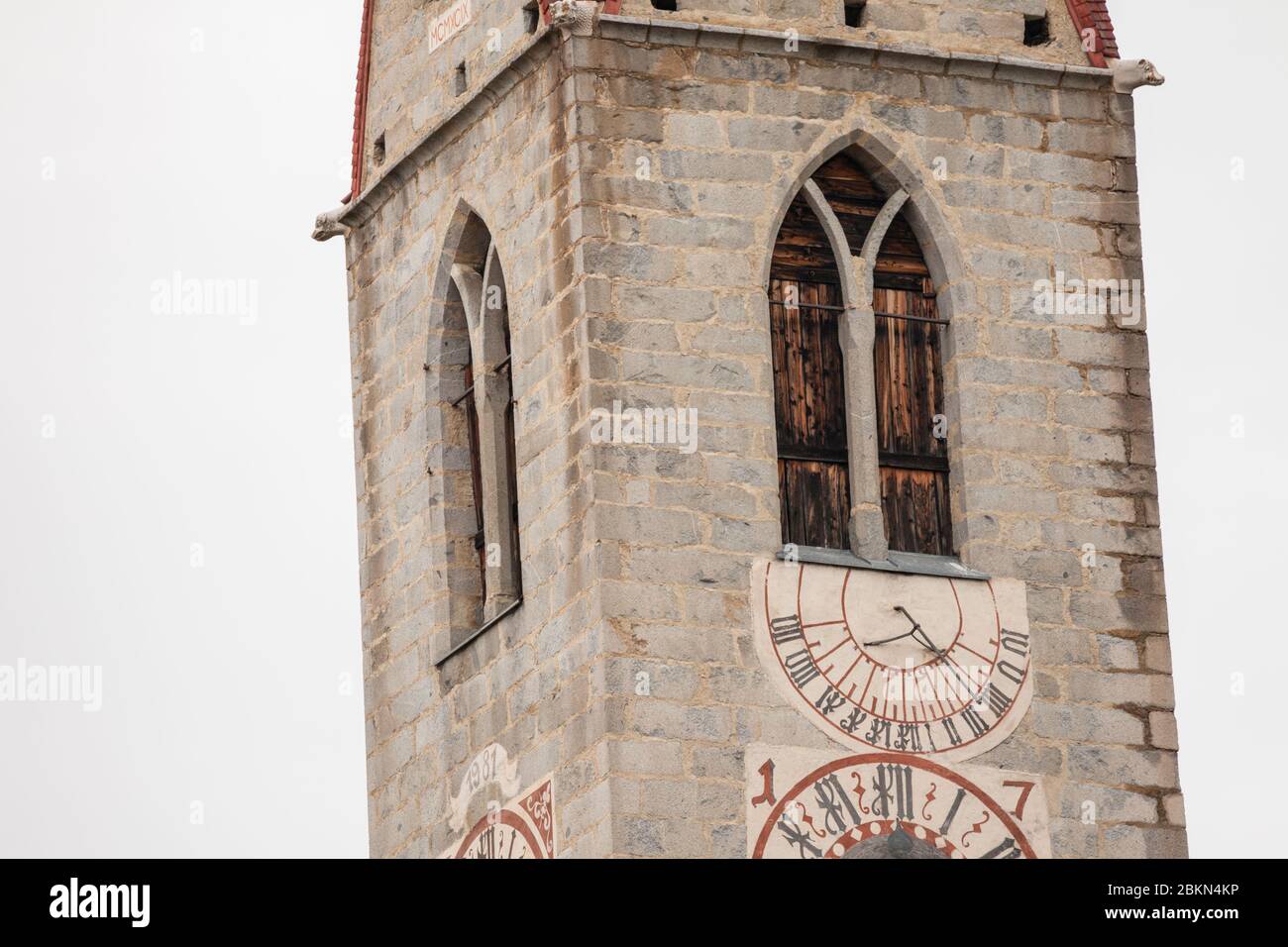 TISO, ITALIA - 12 SETTEMBRE 2017: Vista interna della chiesa di Tiso, una piccola cittadina tra le Dolomiti Foto Stock