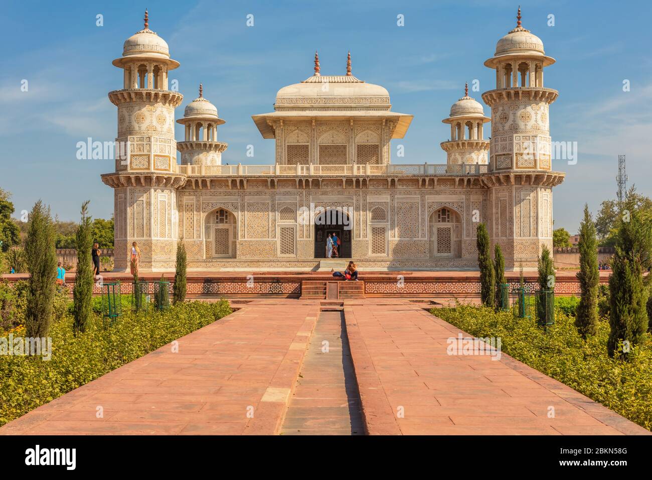 Itimad-ud-Daulah mausoleo, Baby Taj, 1628, Agra, Uttar Pradesh, India Foto Stock