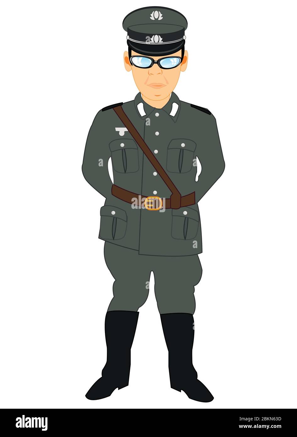 Tedesco in forma di grande guerra interna Illustrazione Vettoriale