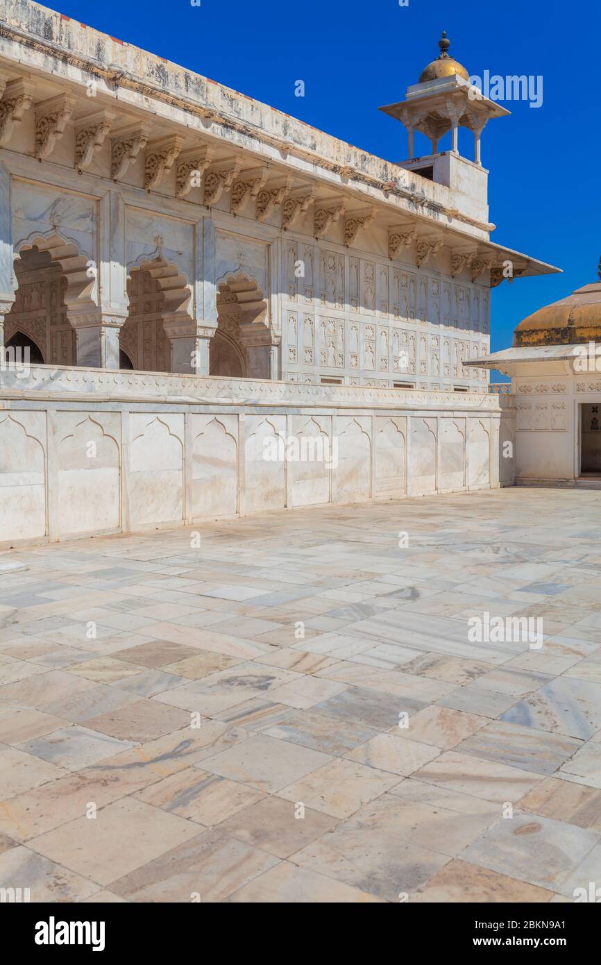 Diwan-i-Khas, Sala di pubblico privato, Forte di Agra, Agra, Uttar Pradesh, India Foto Stock