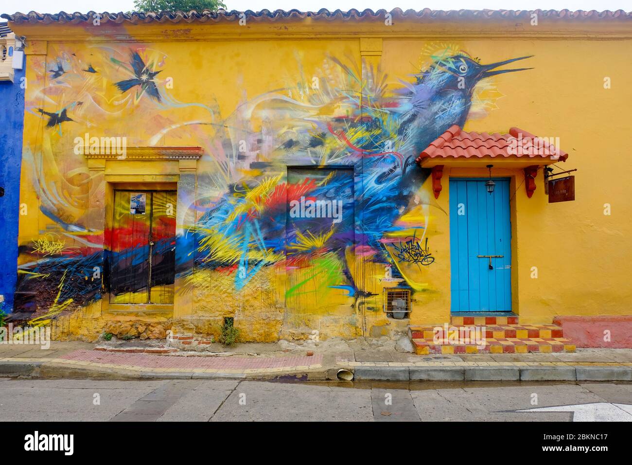 Graffiti colorati nella capitale della Colombia Foto Stock