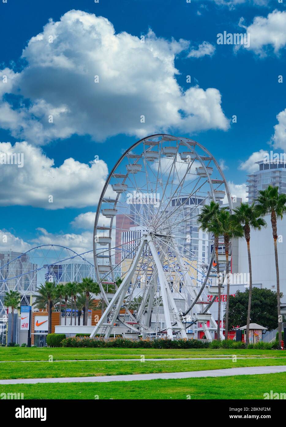 Ruota panoramica a Long Beach Foto Stock