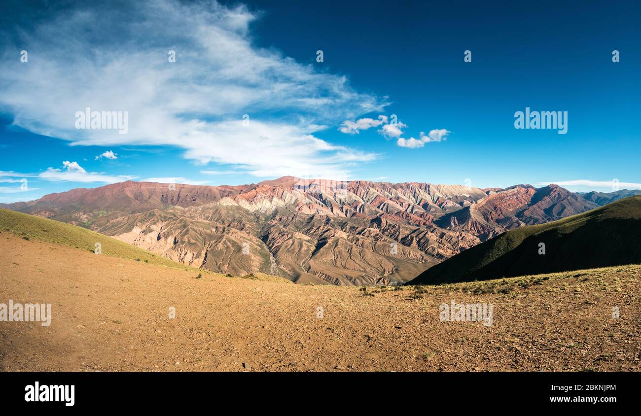 Serrania del Hornocal, Cerro de los 14 colores, Provincia di Salta, Jujuy, Argentina nord-occidentale Foto Stock