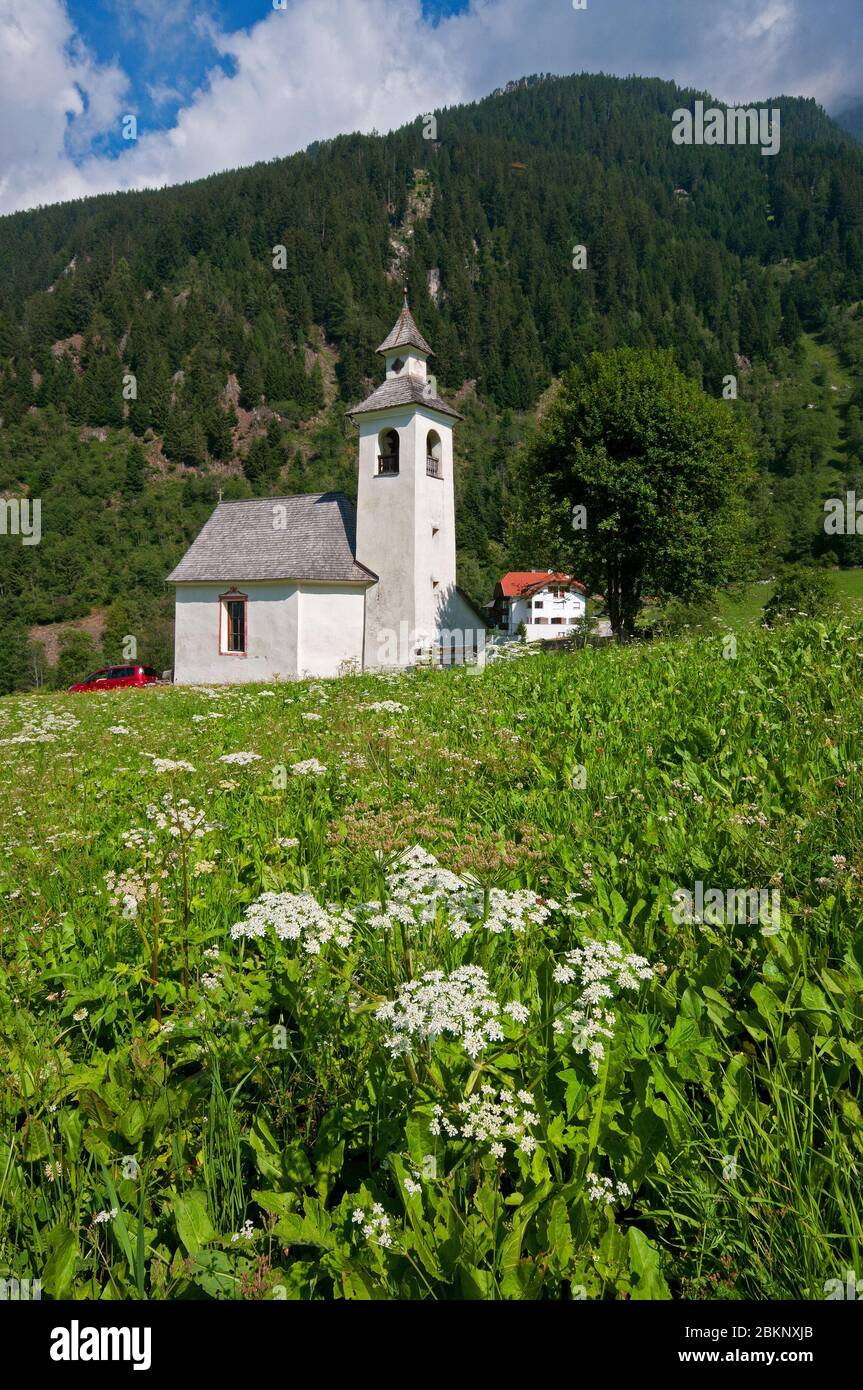 Cappella di San Giuseppe ad Anterselva di sopra (Anterselva Obertal), Valle Anterselva (Anterselva), Osttirol, Trentino Alto Adige, Italia Foto Stock