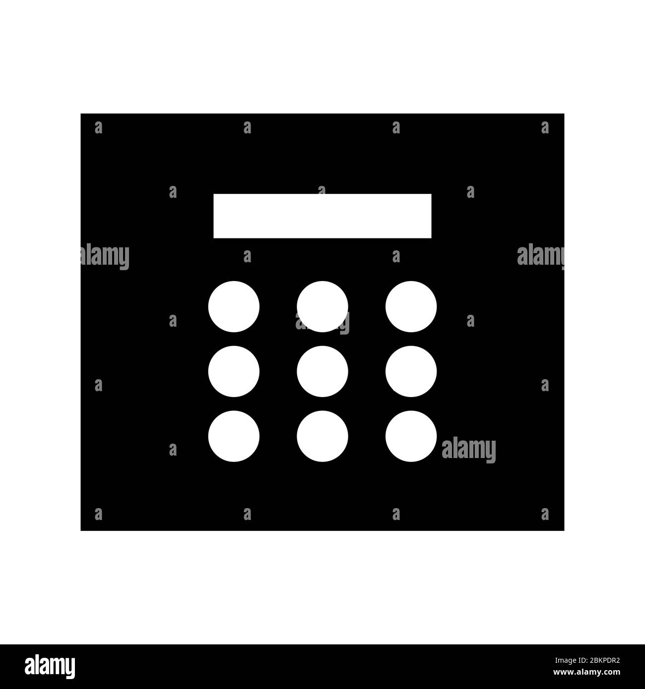 Icona del pannello di controllo degli allarmi per la casa, simbolo di illustrazione vettoriale minimalista Illustrazione Vettoriale