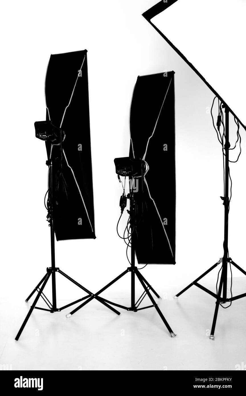 Lampada flash professionale per studio fotografico Foto Stock