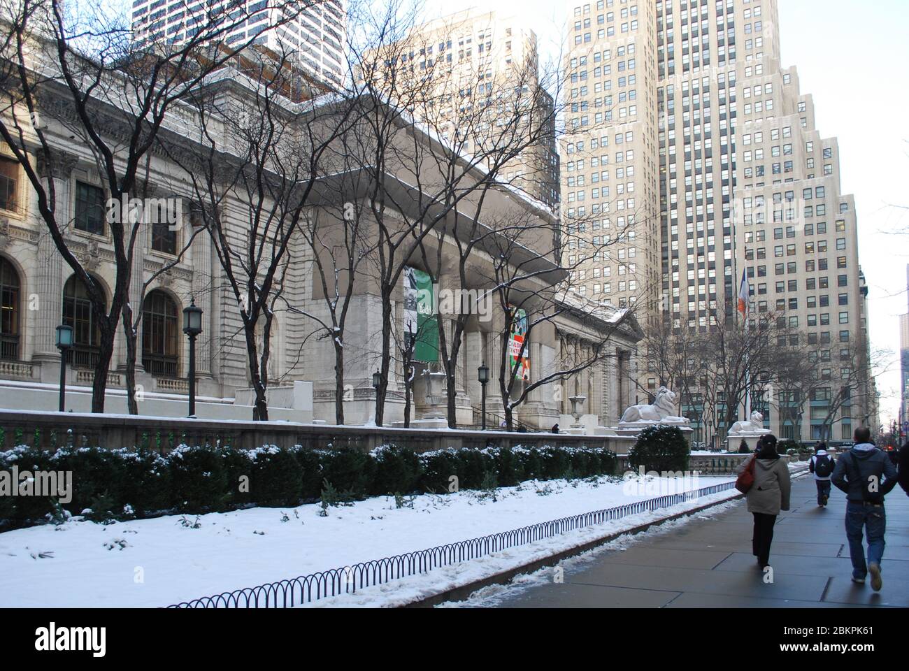 Beaux-Arts Classical New York Public Library 476 Fifth Avenue, Manhattan, New York di Carrere & Hastings Foto Stock