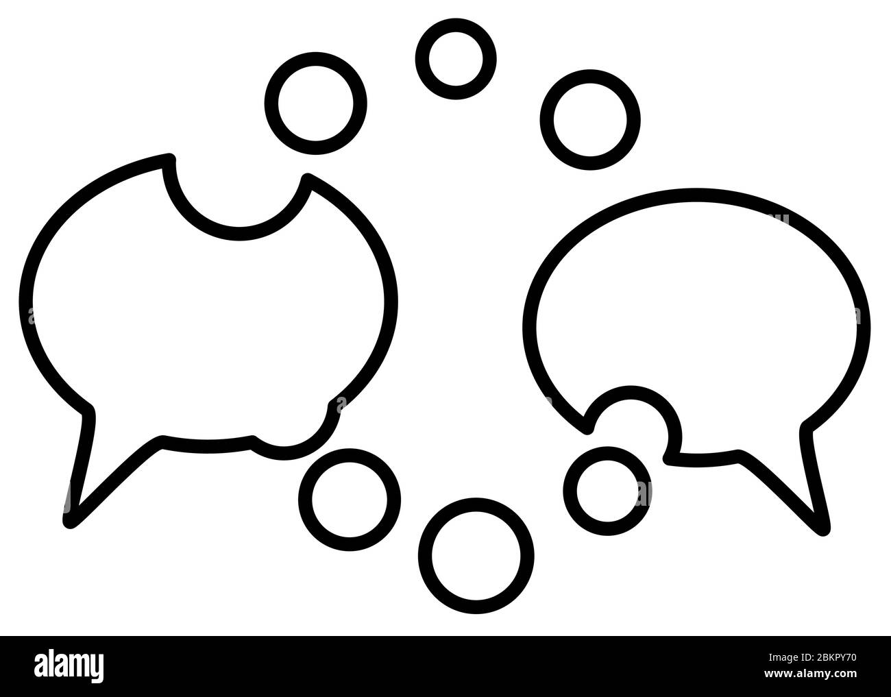 Simbolo di scambio conversazione nero, illustrazione vettoriale, orizzontale, isolato Illustrazione Vettoriale