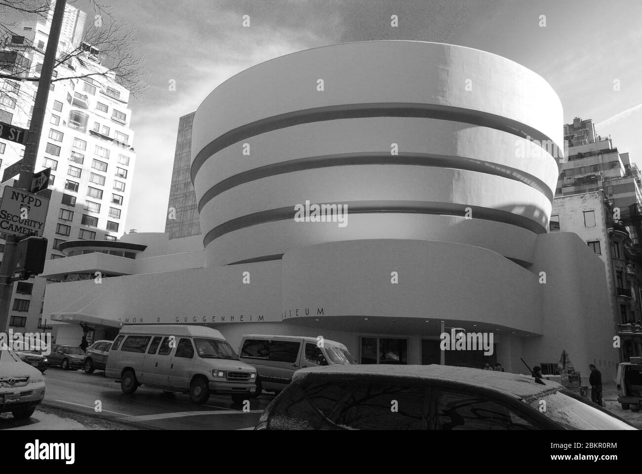 Modernismo modernista White Guggenheim Museum, 1071 Fifth Avenue a 89th Street Manhattan, New York City, Stati Uniti di Frank Lloyd Wright Foto Stock