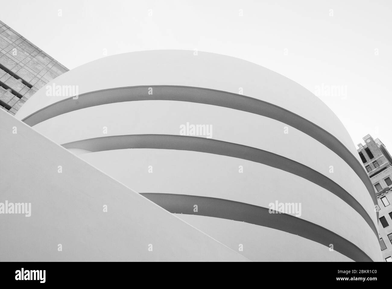 Modernismo modernista White Guggenheim Museum, 1071 Fifth Avenue a 89th Street Manhattan, New York City, Stati Uniti di Frank Lloyd Wright Foto Stock