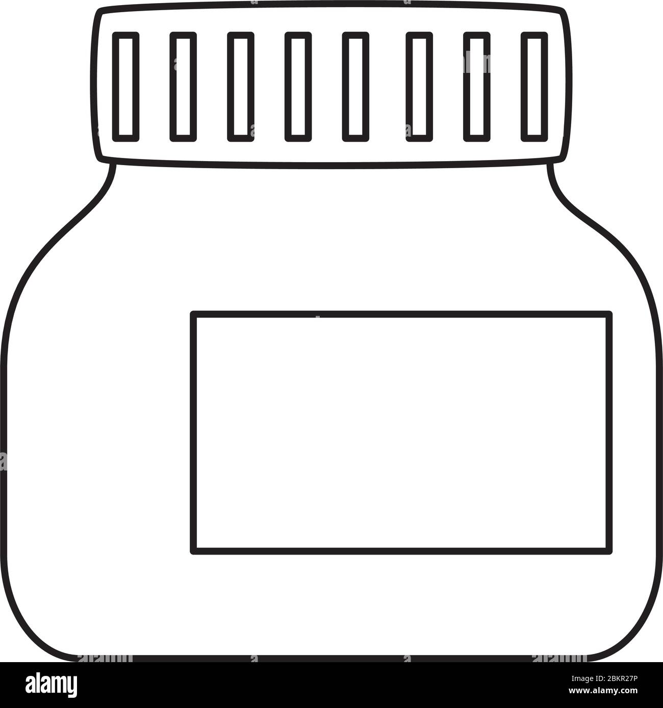 icona medicinale pot farmaco isolato Illustrazione Vettoriale