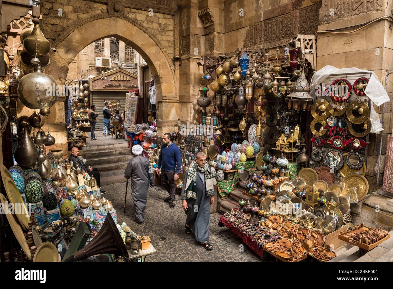 Egitto, Cairo, Cairo islamico, Wlisted as World Heritage by Unesco, Khan al-Khalili souk Foto Stock