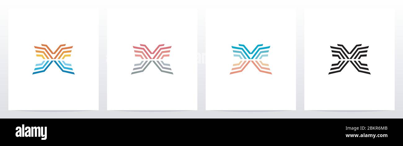 Semplice logo digitale Butterfly Illustrazione Vettoriale