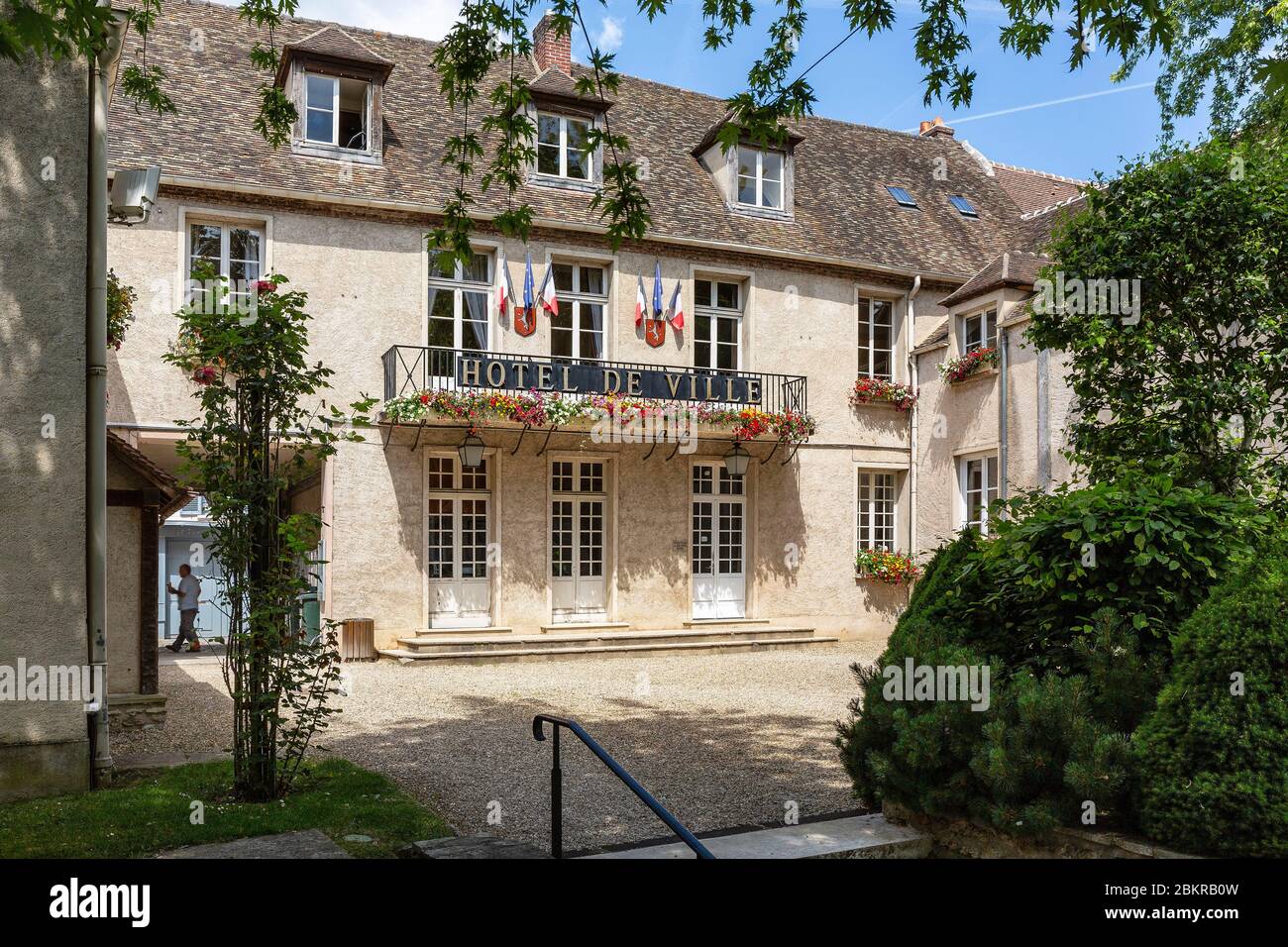Francia, Yvelines, Montfort-l'Amaury, Montfort-l'Amury Municipio Foto Stock