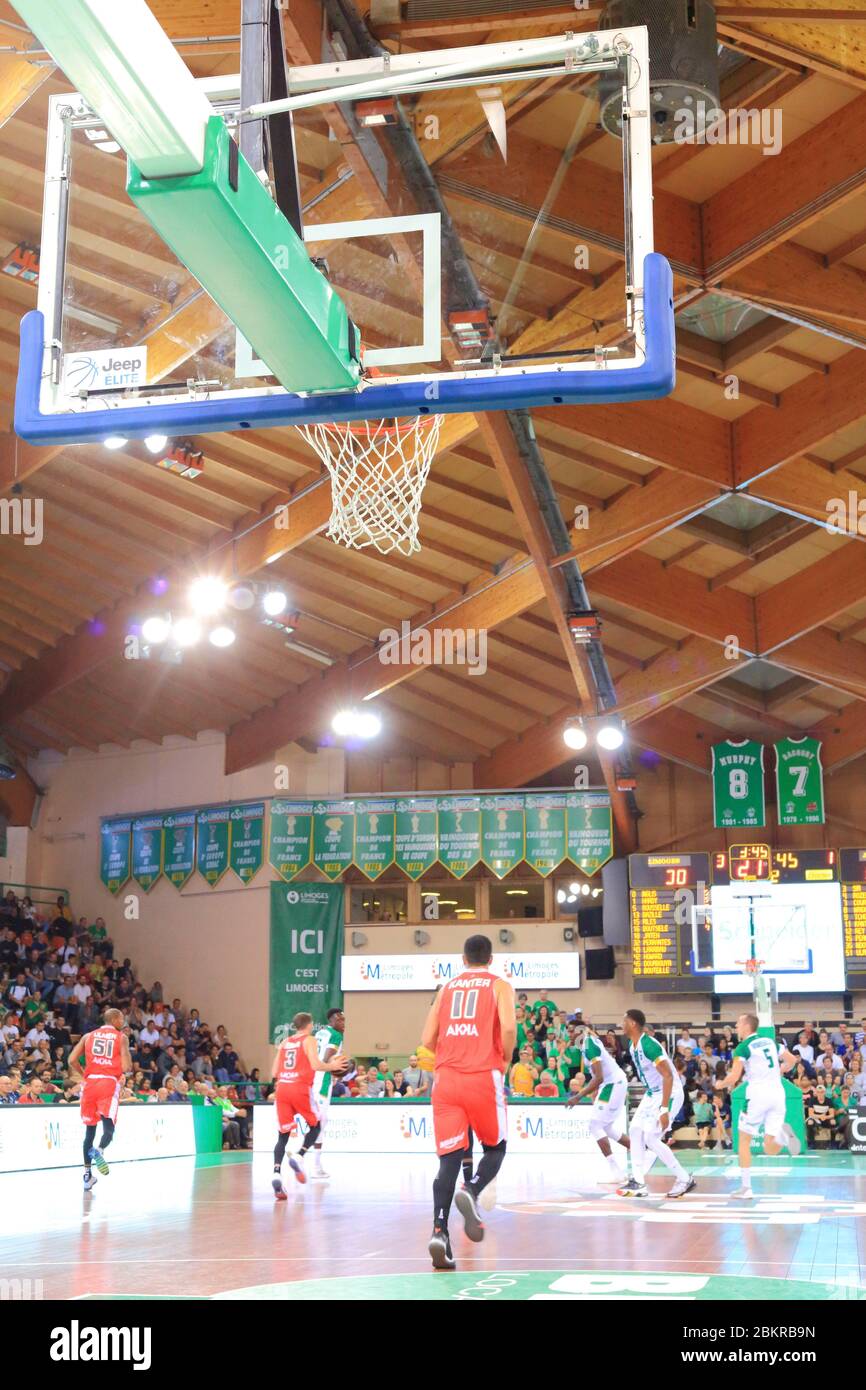 Francia, Haute Vienne, Limoges, Beaublanc palazzo sportivo, partita di basket tra Limoges CSP e JL Bourg Foto Stock